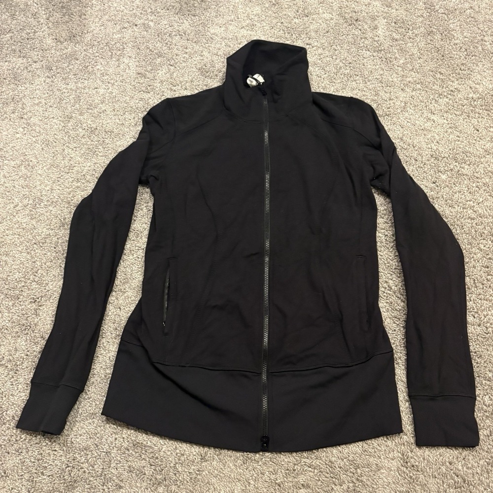 Lululemon Jacket Womens 12 Full Zip Up Thumbholes Athletic Stretch Lightweight